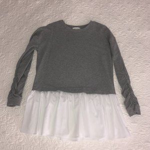 Women's Layered Sweatshirt with Peplum